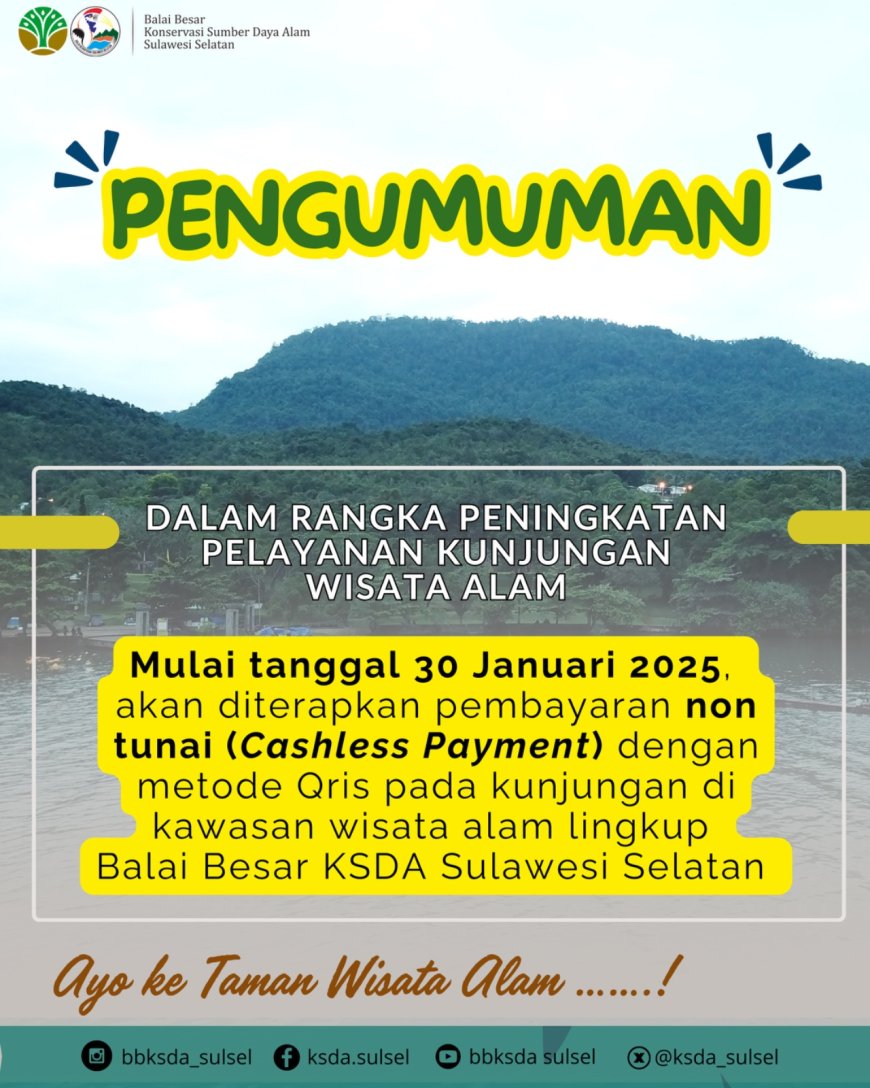 Pengumuman pembayaran non tunai (Cashless Payment)